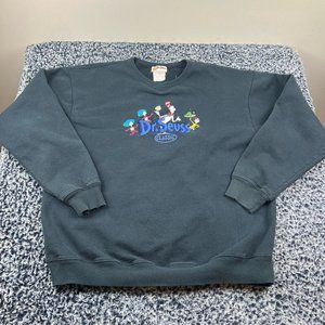 Dr. Seuss Classic Graphic Sweatshirt Adult Extra Large XL Navy Blue Crew Neck
